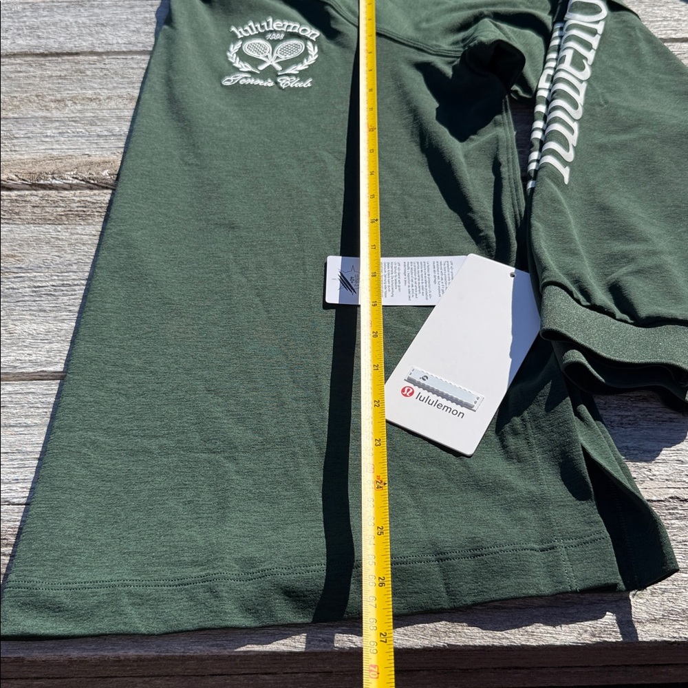 Lululemon Tennis Club Layered Long Sleeve Legacy Green White Size 12 NWT UPF 40+ - Picture 2 of 5
